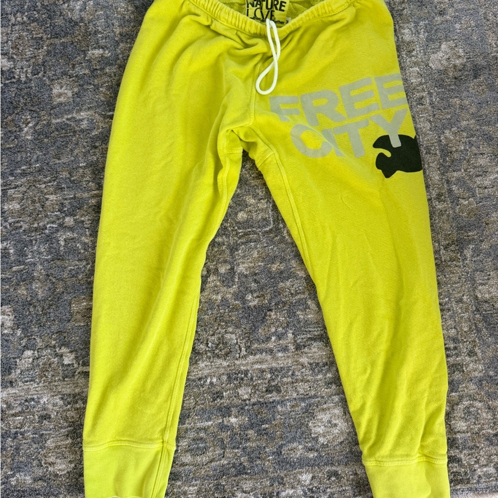 freecity woman’s Bright Yellow Sweatpants